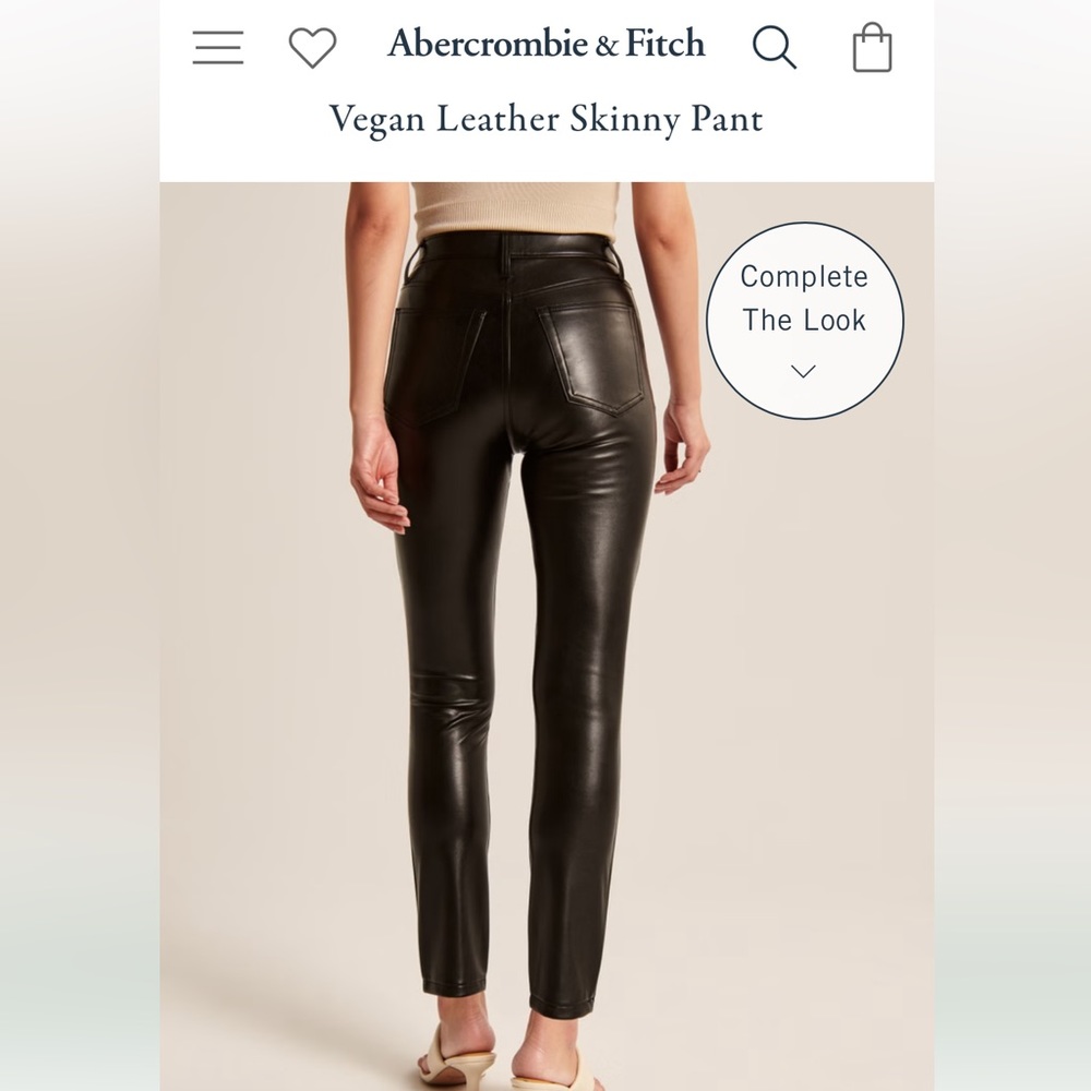 Abercrombie leather skinny pants